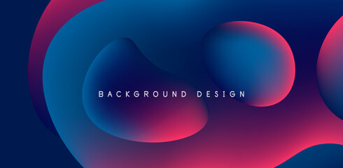 Abstract background fluid bubbles and wave elements. Template for covers, templates, flyers, placards, brochures, banners