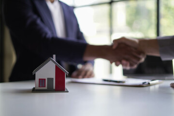 Businessman discussing commercial real estate sector faces risks as financial.
