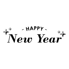 Happy New Year Typography
