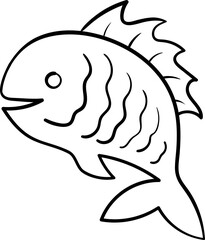 Japanese fish doodle