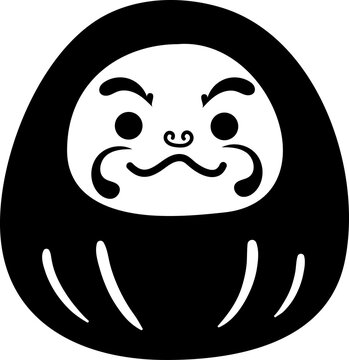 recommend clip art: Japanese daruma doll doodle