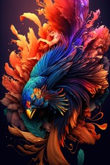 Obraz premium Abstract colourful Peacock.