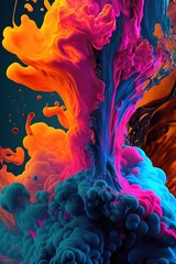 Abstract colourful background painting.