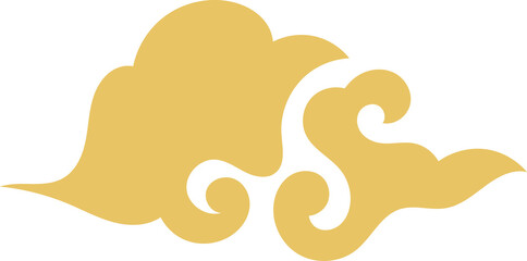 Japanese golden cloud doodle