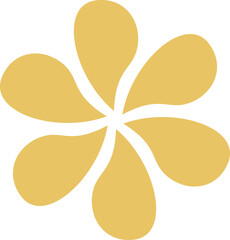 Japanese golden ornamental flower doodle