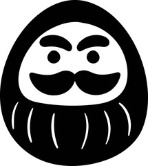 Japanese daruma doll doodle