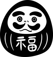 Japanese daruma doll doodle