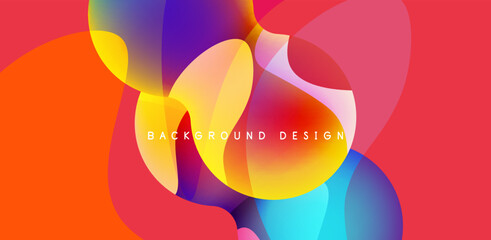 Bright abstract background glossy shiny circle and sphere composition. Minimalist geometric vector Illustration For Wallpaper, Banner, Background, Card