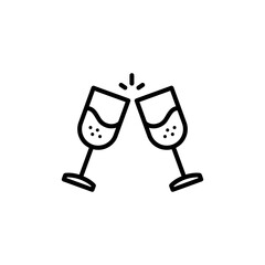 New Year Icon Line Icon