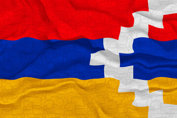 National flag  of Artsakh. Background  with flag  of Artsakh