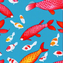 pattern koi fish design 