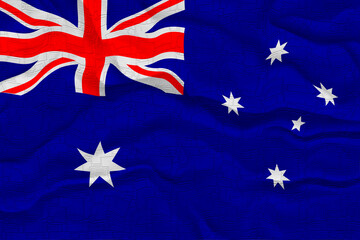 National flag of Australia. Background  with flag of Australia.