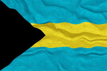 National flag of Bahamas. Background  with flag of Bahamas.