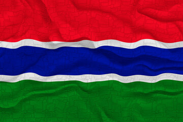 National flag of Gambia. Background  with flag  of Gambia.