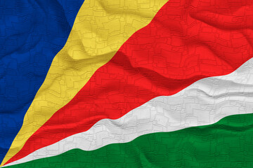 National flag of Seychelles. Background  with flag of Seychelles.