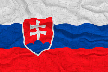 National flag of Slovakia. Background  with flag of Slovakia.