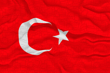Obraz premium National Flag of Turkey Background for editors and designers. National holiday