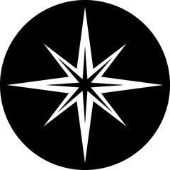 Obraz premium Flat compass direction illustration. Map symbol.