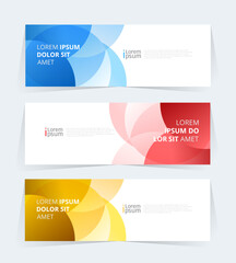 Geometric banner design with Vector presentation template.