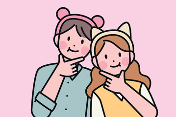 Lovely couple photos. Boyfriend and girlfriend doing cute poses.