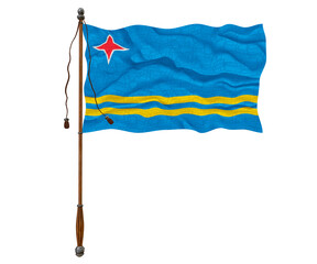 National flag of Aruba. Background  with flag of Aruba.