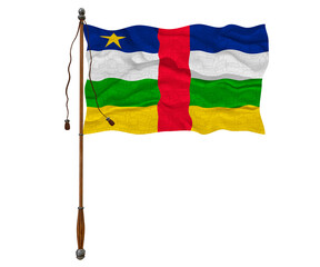 National flag ofCentral Arican Republic. Background  with flag ofCentral Arican Republic