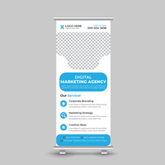 Creative Business Roll Up Banner Stand Design Template
