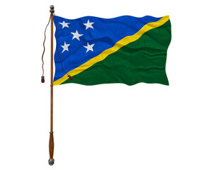 National flag of Solomon islands.  Background  with flag of -Solomon islands.