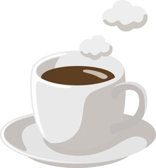 ホットコーヒー（コーヒーカップとソーサー）