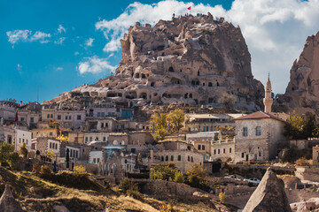 Cave house in Uchisar village, Cappadocia,