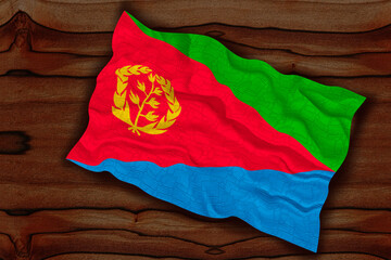 National flag  of Eritrea. Background  with flag  of Eritrea