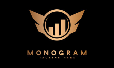 Eagle Marketing service abstract monogram vector logo template