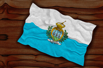 National flag  of San Marino. Background  with flag  of San Marino