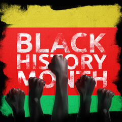 Black History Month 3d style Template Design Illustration, African American History. 