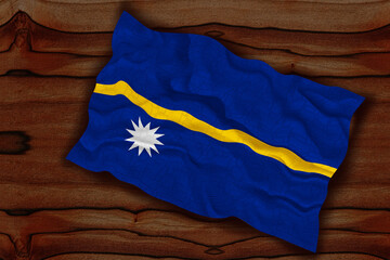 National flag of Nauru. Background  with flag of Nauru.