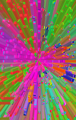 abstract rainbow color 3d block zoom pattern on vertical background