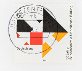 stamp briefmarke vintage retro alt old papier paper used gebraucht frankiert cancel gestempelt ...