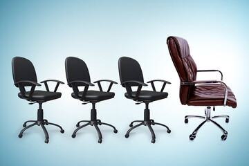 Office chairs in promotion concept