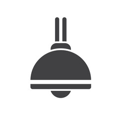 Lamp icon with solid style