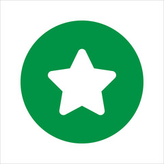 Green Flat Favorit Icon