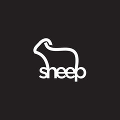 sheep logo design template, logo inspiration.