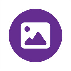 Blue Flat Gallery Icon