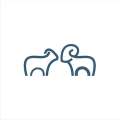 sheep logo design template, logo inspiration.