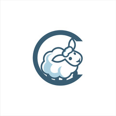 sheep logo design template, logo inspiration.
