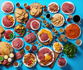 salami and cheese and  bread