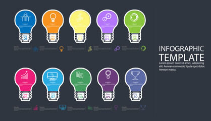   idea creative  thinking light.Infographic template.light bulb shine navigate for success  creative business thinking,set icon,modern Idea concept vector.