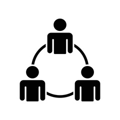 team collaboration business icon vector