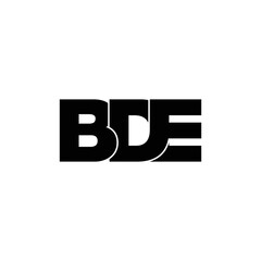 BDE letter monogram logo design vector