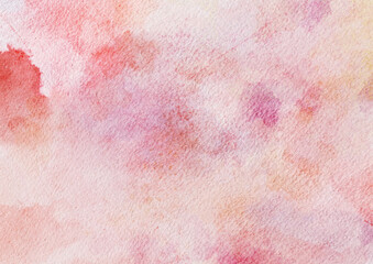 Abstract colorful Watercolor paint in pink red pastel,  Watercolor background with paper texture