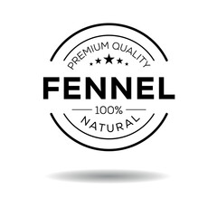 Creative (Fennel), Fennel label, vector illustration.